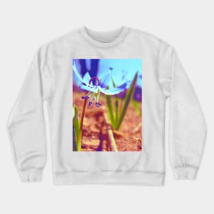 Tiny Blue Wild Flower Crewneck Sweatshirt